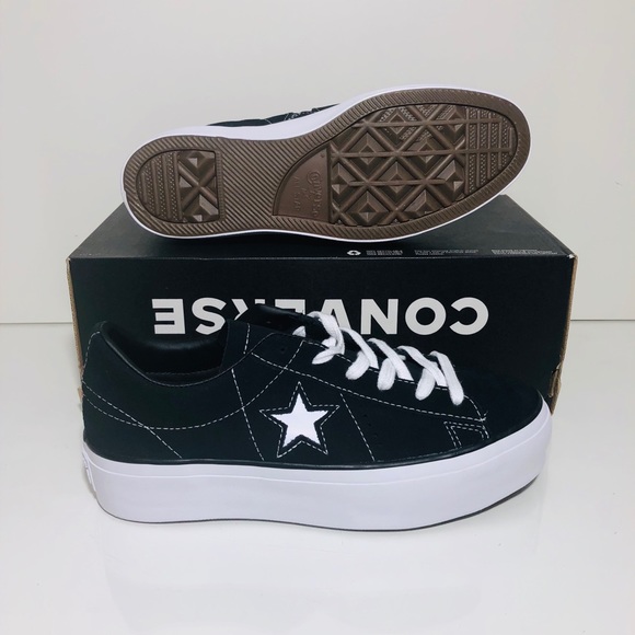 Converse One Star Platform Ox Black/White - Picture 3 of 8